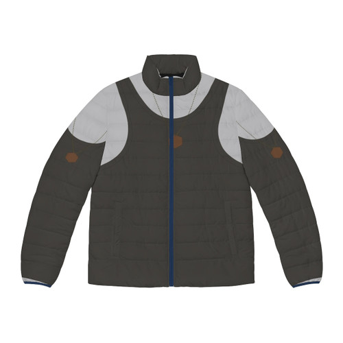 Battlestar Galactica inspired puffer jacket with uniform tank design