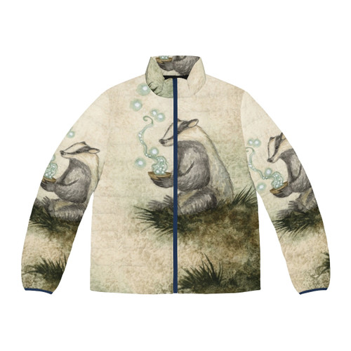 Badger Magick Puffer Jacket with whimsical fantasy design