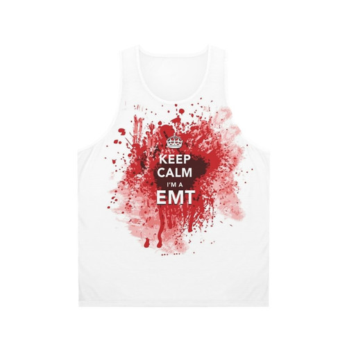 keep calm i'm an emt unisex tank top