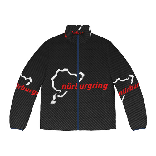 Nürburgring carbon fiber puffer jacket with white and red design