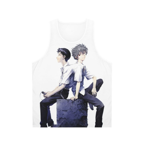 Kawoshin anime couple unisex tank top