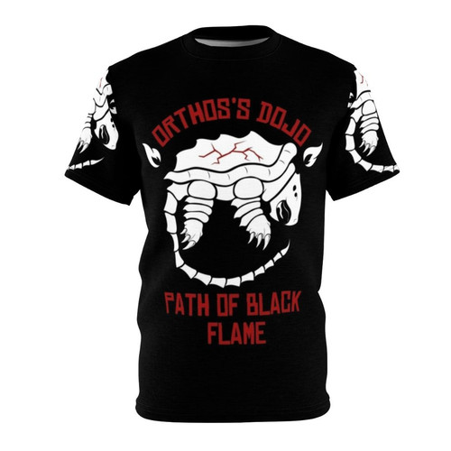 Cradle series inspired t-shirt design featuring Orthos, a sacred artist from the Path of Black Flame