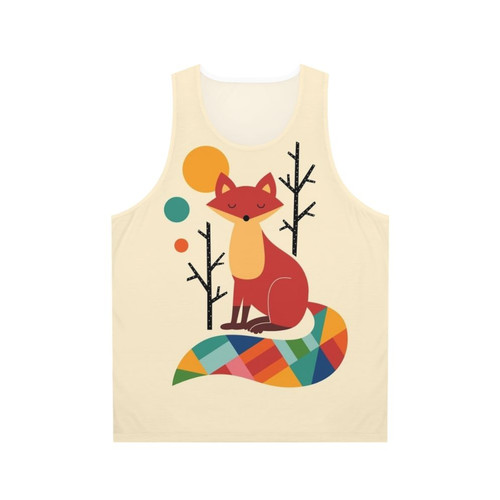 Colorful rainbow fox unisex tank top design