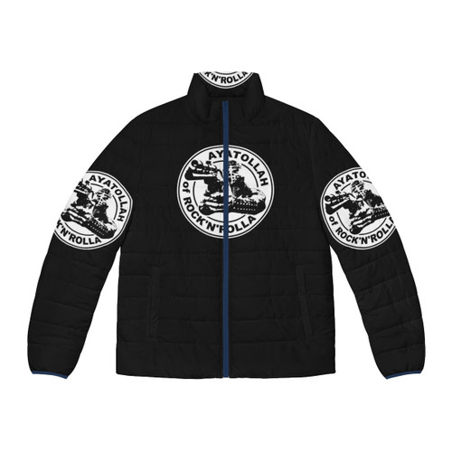 Ayatollah of Rock N Rolla puffer jacket for a post-apocalyptic look