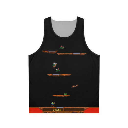 8-bit joust video game inspired unisex tank top