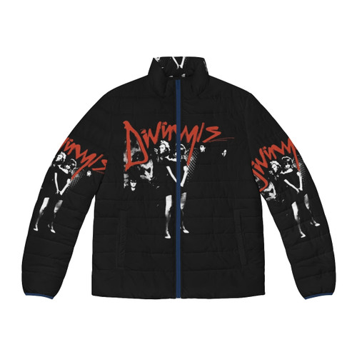 Punk rock puffer jacket featuring the Australian band Divinyls