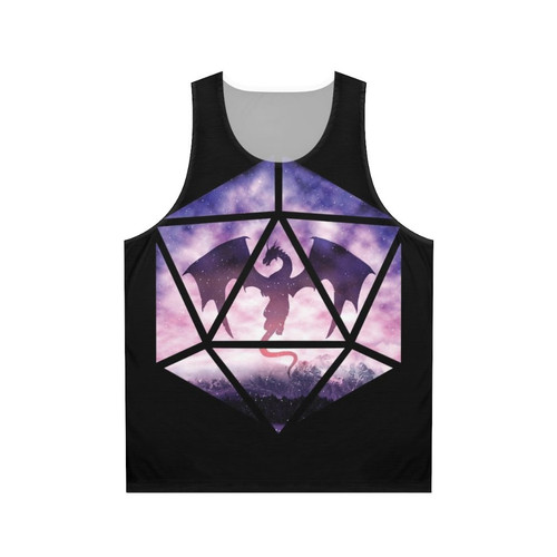 Purple Sky Dragon D20 Unisex Tank Top