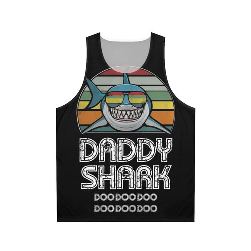 Retro Daddy Shark Unisex Tank Top