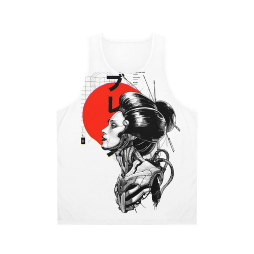 Cyberpunk vaporwave inspired unisex tank top