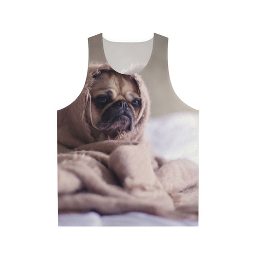 Pug dog print unisex tank top