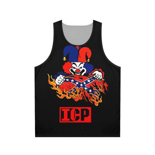 Psychopathic Vault Rebel Flag Unisex Tank Top with Colorful, Retro, and Animal Print Designs