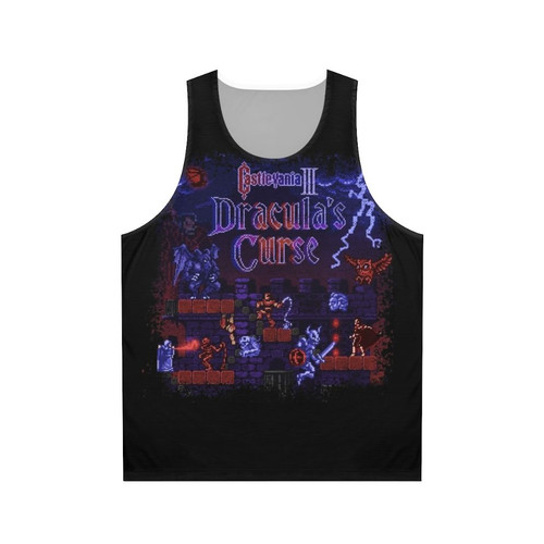 Castlevania Dracula's Castle Pixel Art Unisex Tank Top