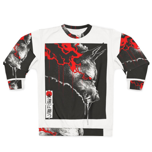 Wolf Japanese Vaporwave Dark Sweatshirt