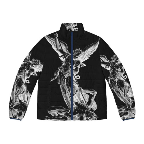 Archangel Michael puffer jacket with angelic wings