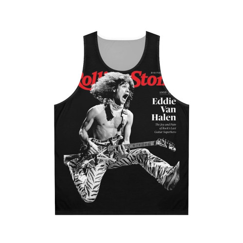 Unisex rock band tank top with minimalist graphic design