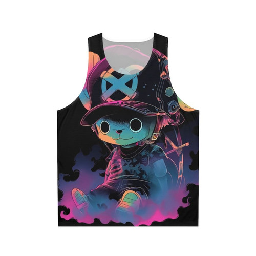 Vibrant graffiti cotton candy style unisex tank top