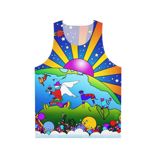 Cosmic Pet World Unisex Psychedelic Art Tank Top