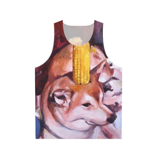 Corn dog unisex tank top with funny meme design
