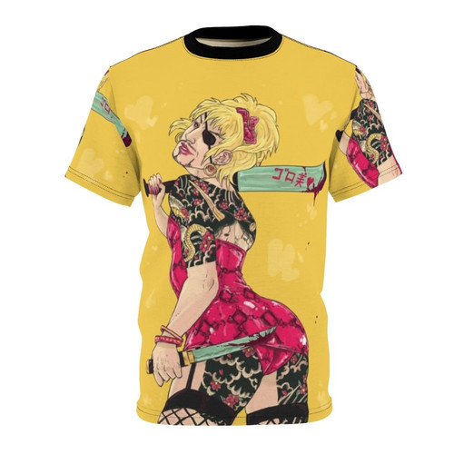 Yakuza Goromi AOP T-shirt featuring the iconic character Majima Goro from the Ryu ga Gotoku series.