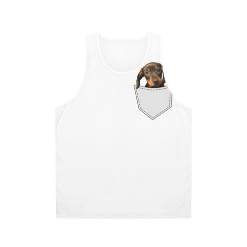 Pocket Dog Dachshund Unisex Tank Top