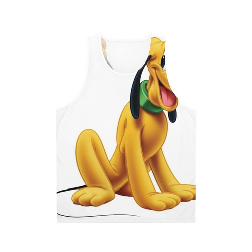 Pluto, Mickey Mouse's pet dog, featured on a unisex tank top