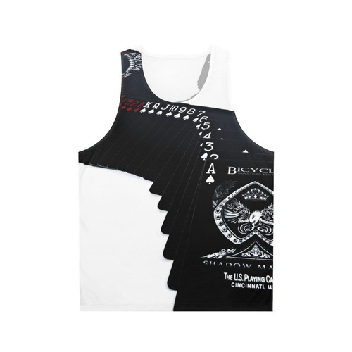 Unisex tank top with playing cards design