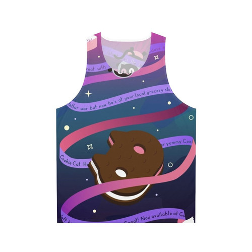 Cookie Cat Unisex Tank Top featuring a space-themed design from the Steven Universe cartoon series