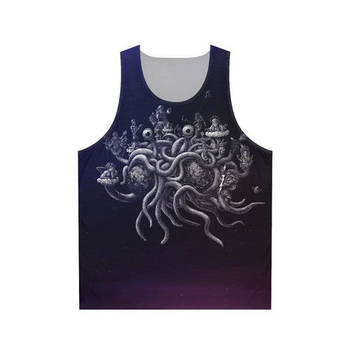 Unisex tank top with the Flying Spaghetti Monster (FSM) Pastafarian symbol