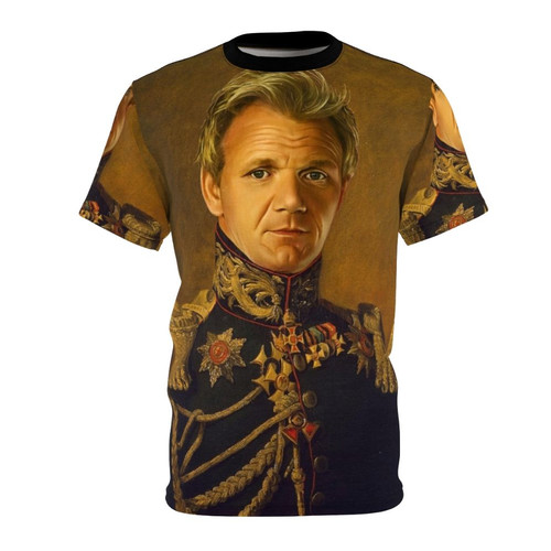 Artistic Gordon Ramsay portrait t-shirt with custom Photoshop replacement design