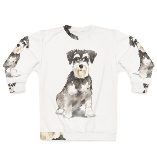 Watercolor miniature schnauzer dog sweatshirt