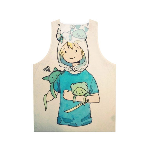 Unisex gaming tank top with Fallout inspired vaporwave style design