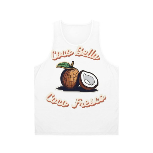 Coco Bello Coco Fresco Unisex Coconut Beach Tank Top