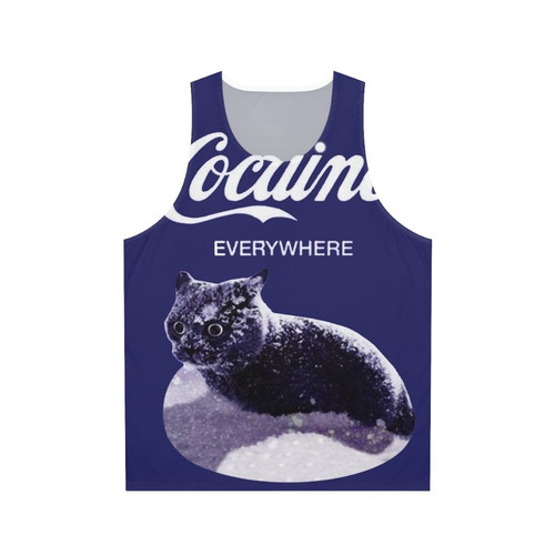 Cozy Feline-Inspired Unisex Tank Top