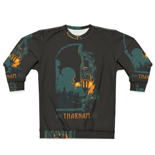 Bloodborne-inspired Yharnam adventure travel sweatshirt