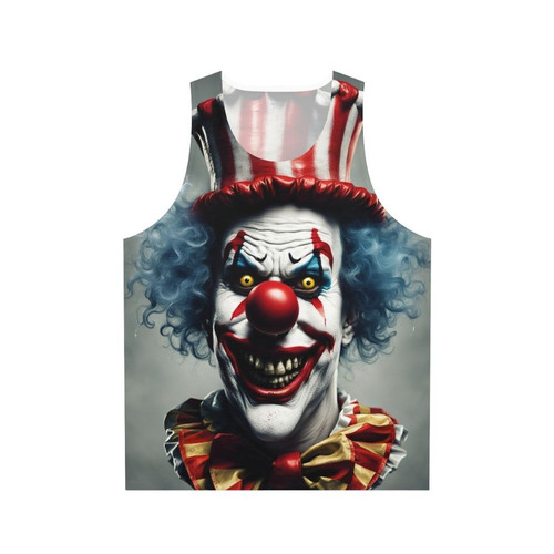 Creepy clown unisex Halloween tank top