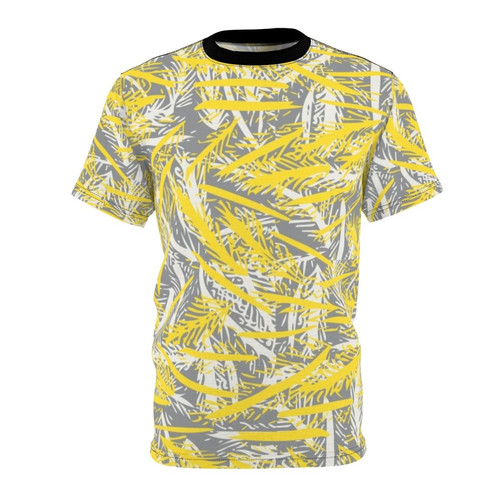 An abstract, minimalist color block graphic t-shirt design with modern art-inspired elements.