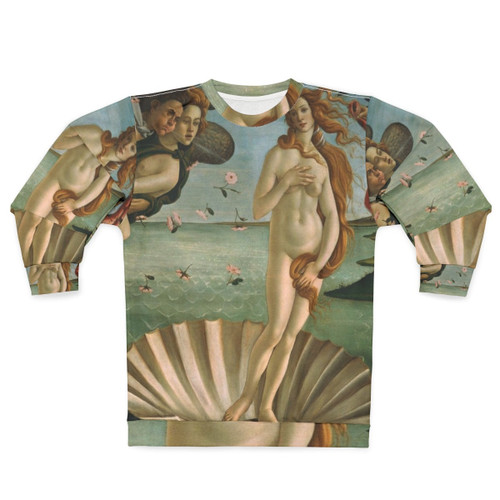 Botticelli's masterpiece "The Birth of Venus" printed on a high-quality sweatshirt