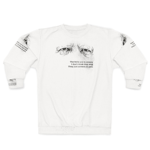Werner Herzog inspired "The Birds Are In Misery" quote sweatshirt