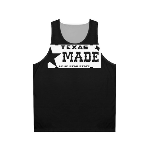 Texas Made Lone Star License Plate Unisex Tank Top