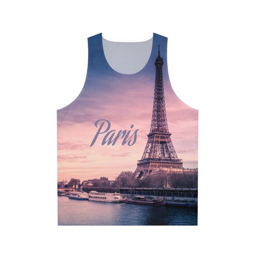 Paris France Eiffel Tower Unisex Tank Top