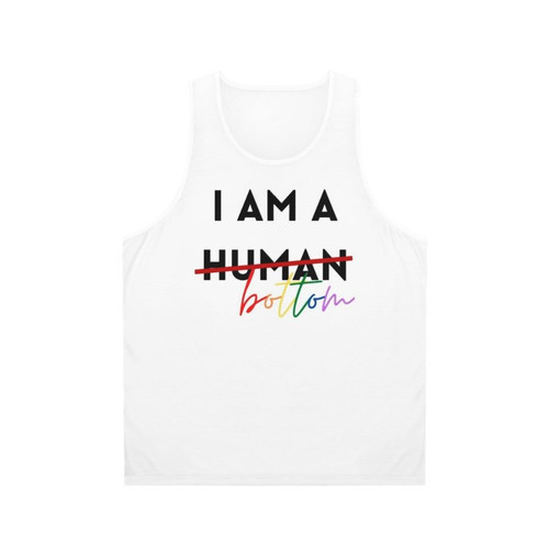 Unisex "I Am a Cat Person" tank top with military-inspired design
