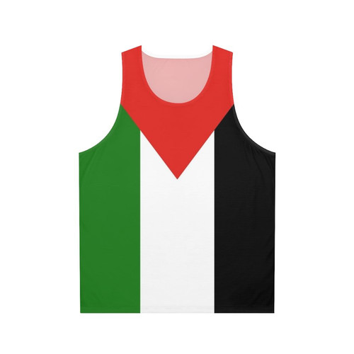 Palestinian flag horizontal unisex tank top