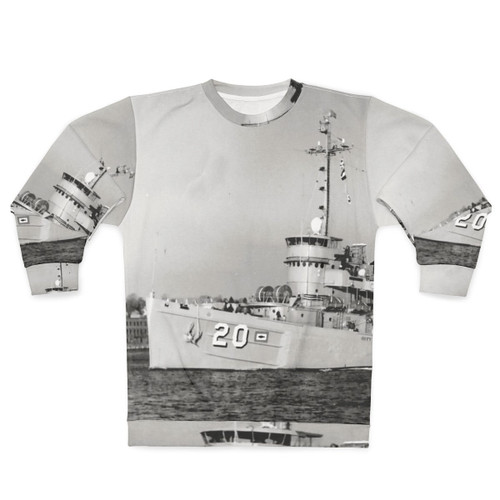 Navy Sweatshirt with USS Skylark ASR 20 Submarine Rescue Ship Design