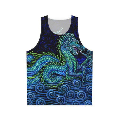 Vibrant Azure Dragon Unisex Tank Top