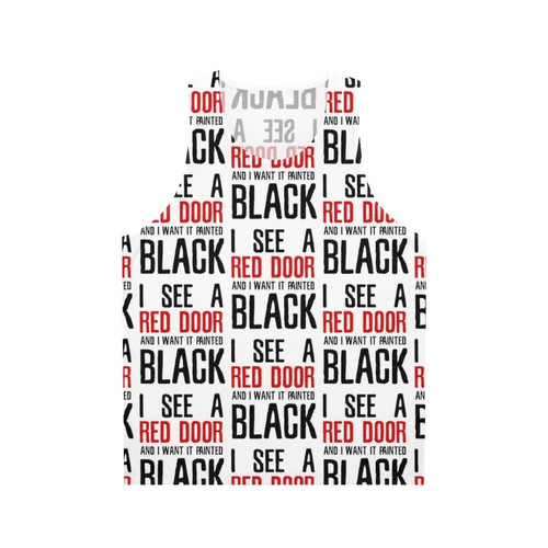 Unisex tank top with "Paint It Black" lyrics and Rolling Stones logo