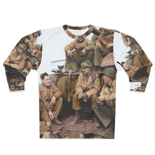 US Army Tank Crew with Ernie Pyle WWII Sweatshirt