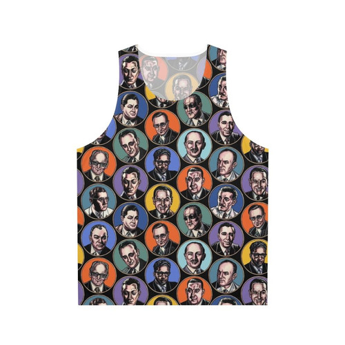 Tango orchestra leaders' portraits bubbles unisex tank top