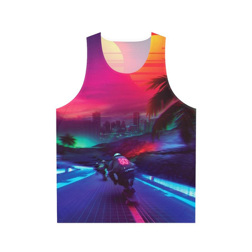 Synthwave Midnight Outrun Unisex Tank Top