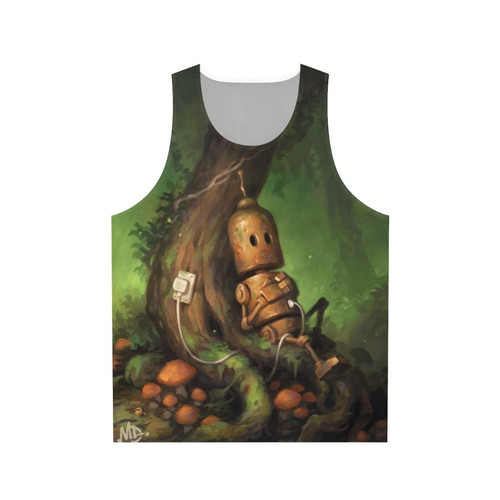 Unisex tank top with charging and nature-inspired design