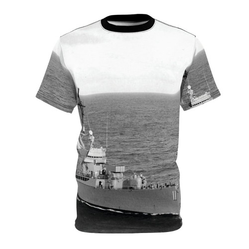 Patriotic t-shirt featuring the USS Mahan DLG 11 navy destroyer